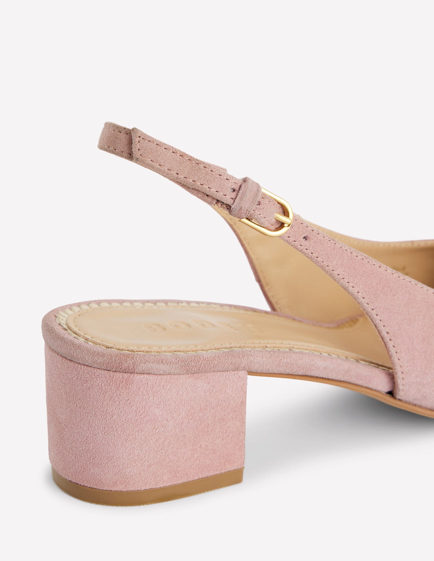 Ailsa Slingbacks mit Blockabsatz-Mandelrosa Wildleder