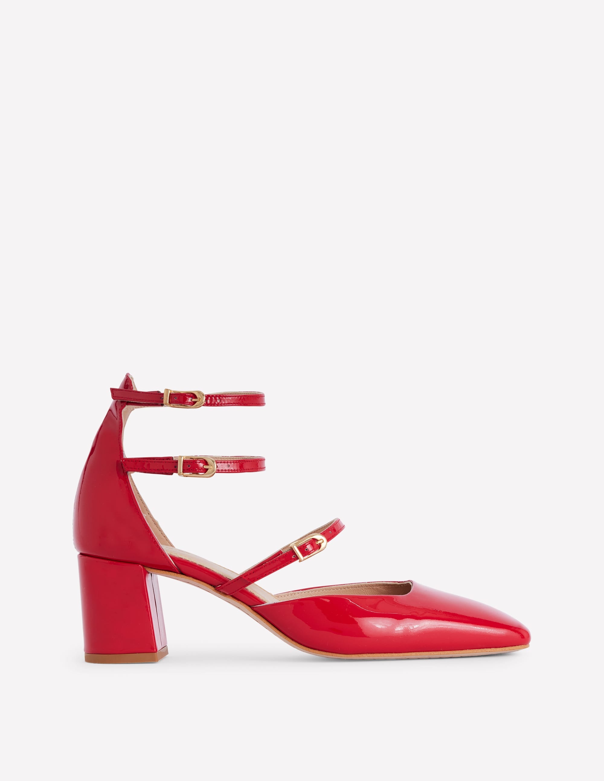 Pumps mit Riemchen und Blockabsatz-Anemone Honeycomb Spot - Image 1