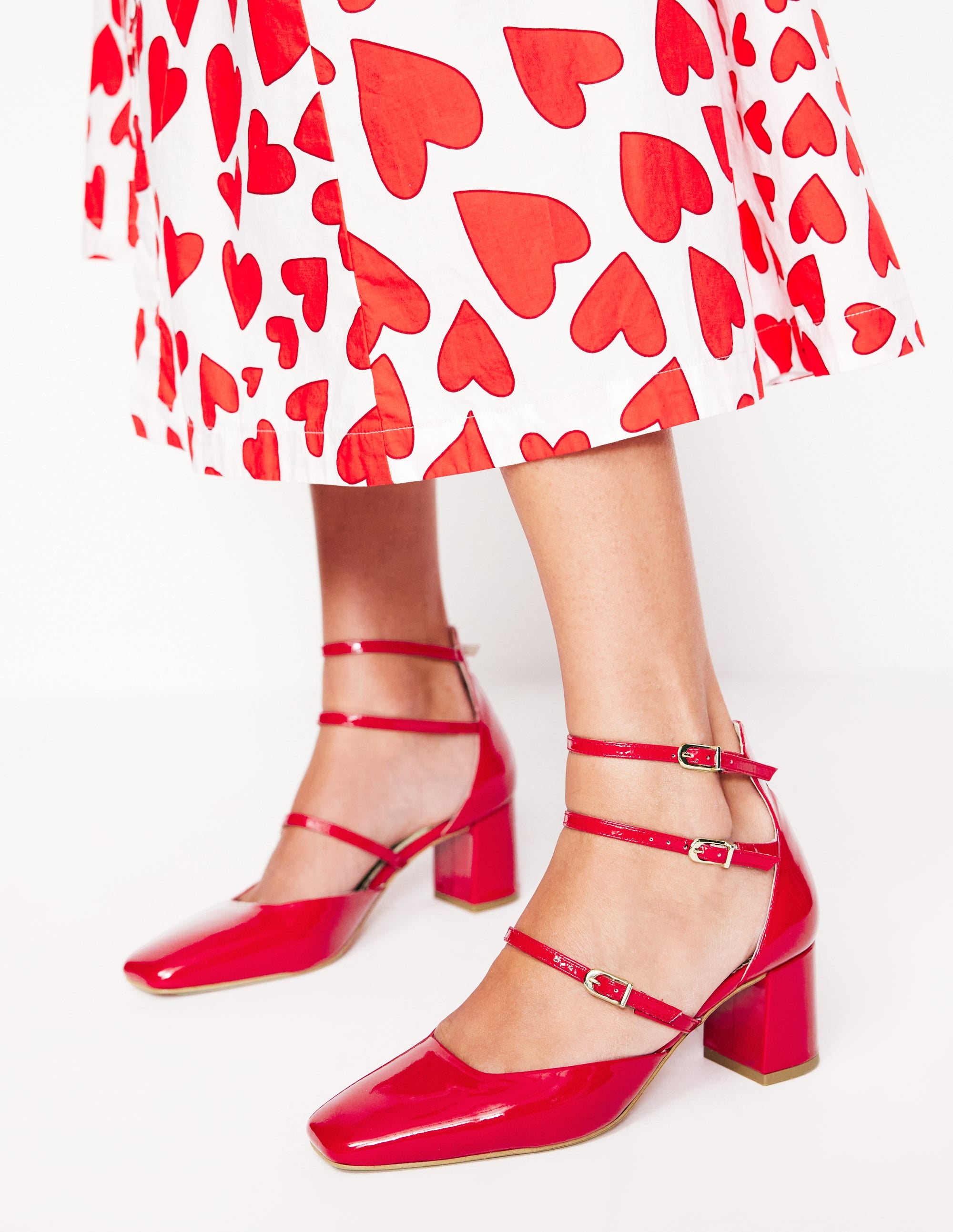 Pumps mit Riemchen und Blockabsatz-Anemone Honeycomb Spot - Image 2