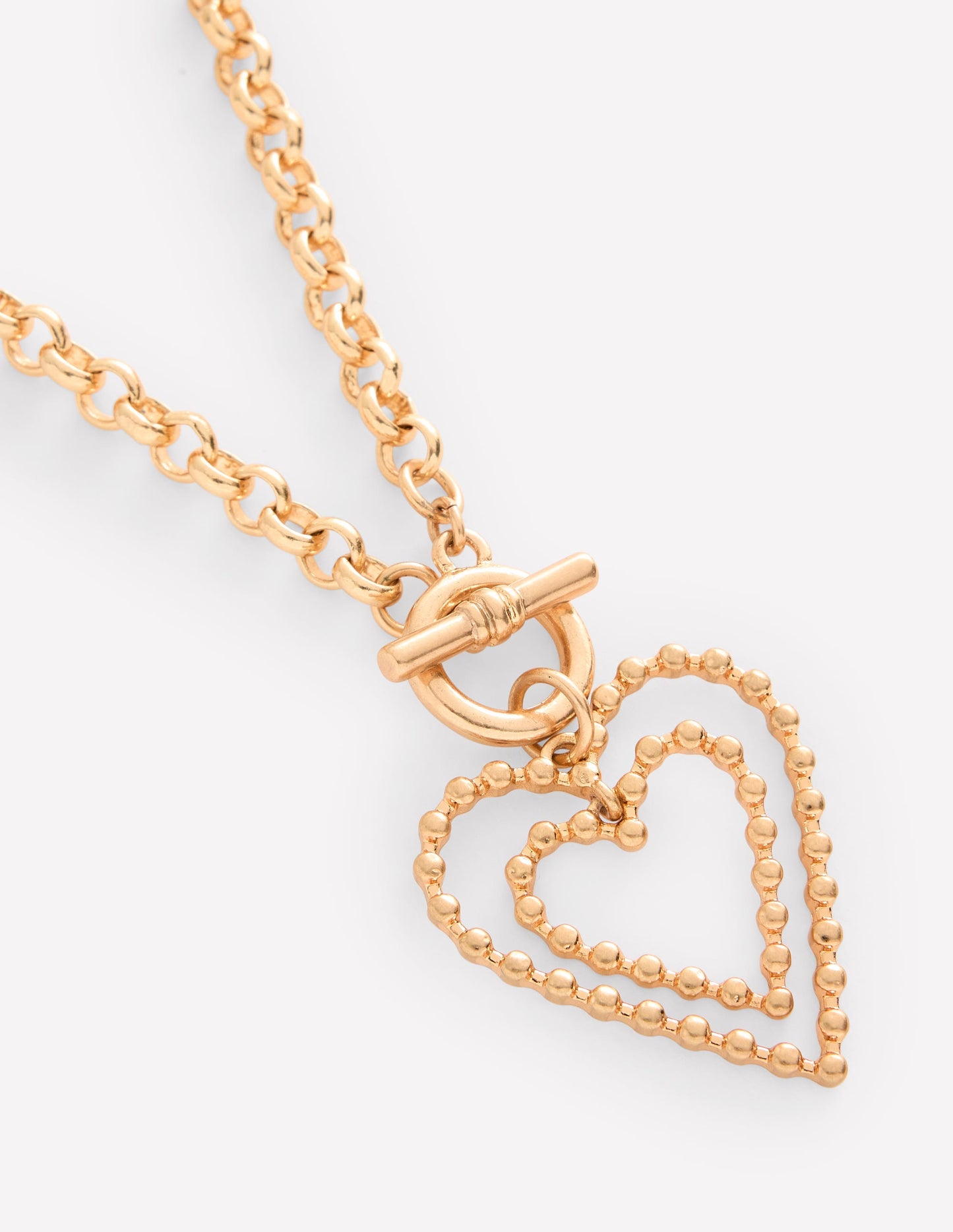 Statement Heart Necklace-Gold