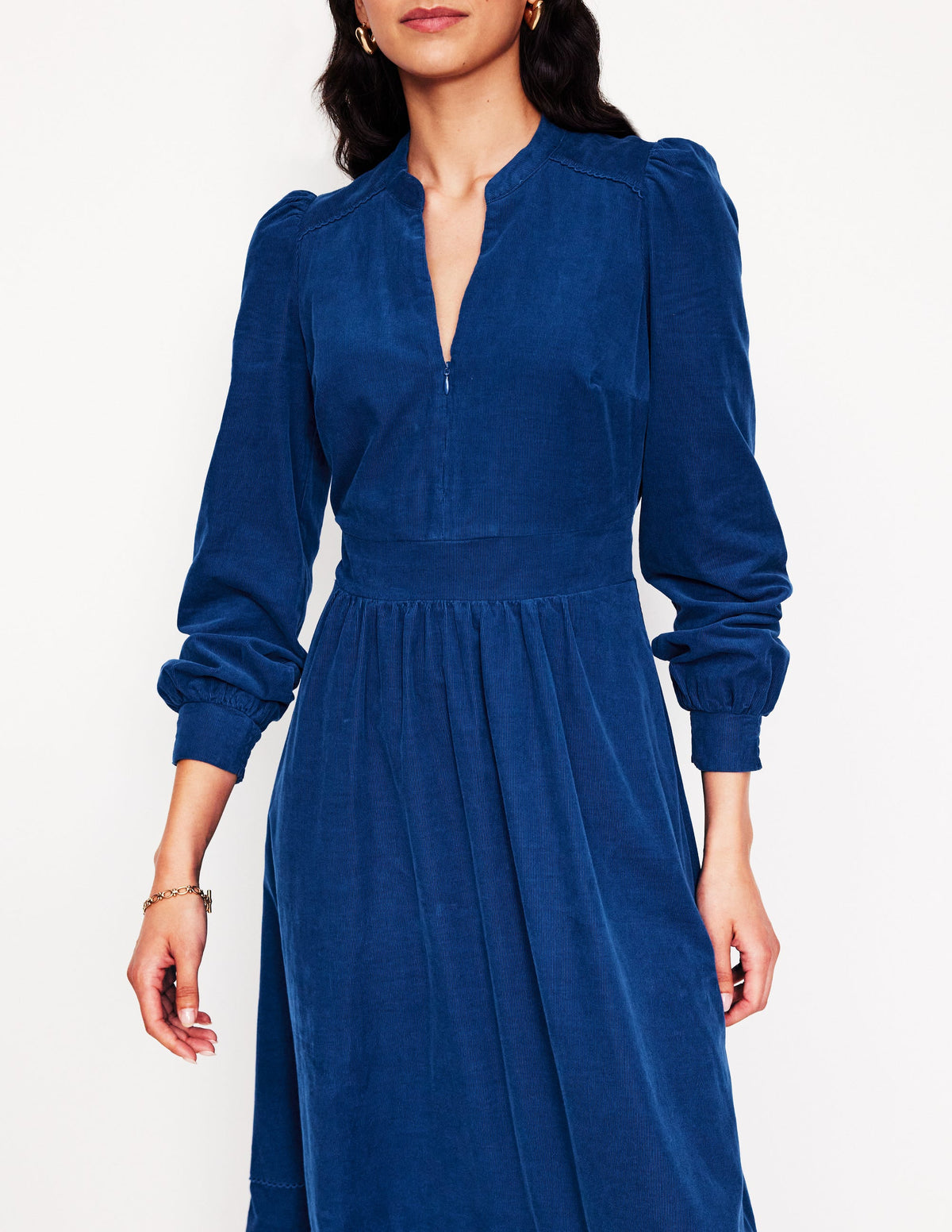 Zoe Midikleid aus Cord mit Reißverschluss-Atlantik - Image 2