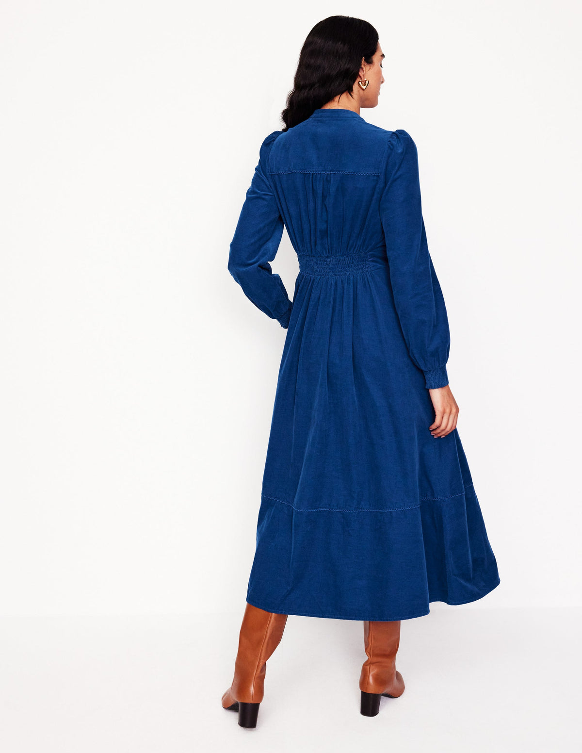 Zoe Midikleid aus Cord mit Reißverschluss-Atlantik - Image 3