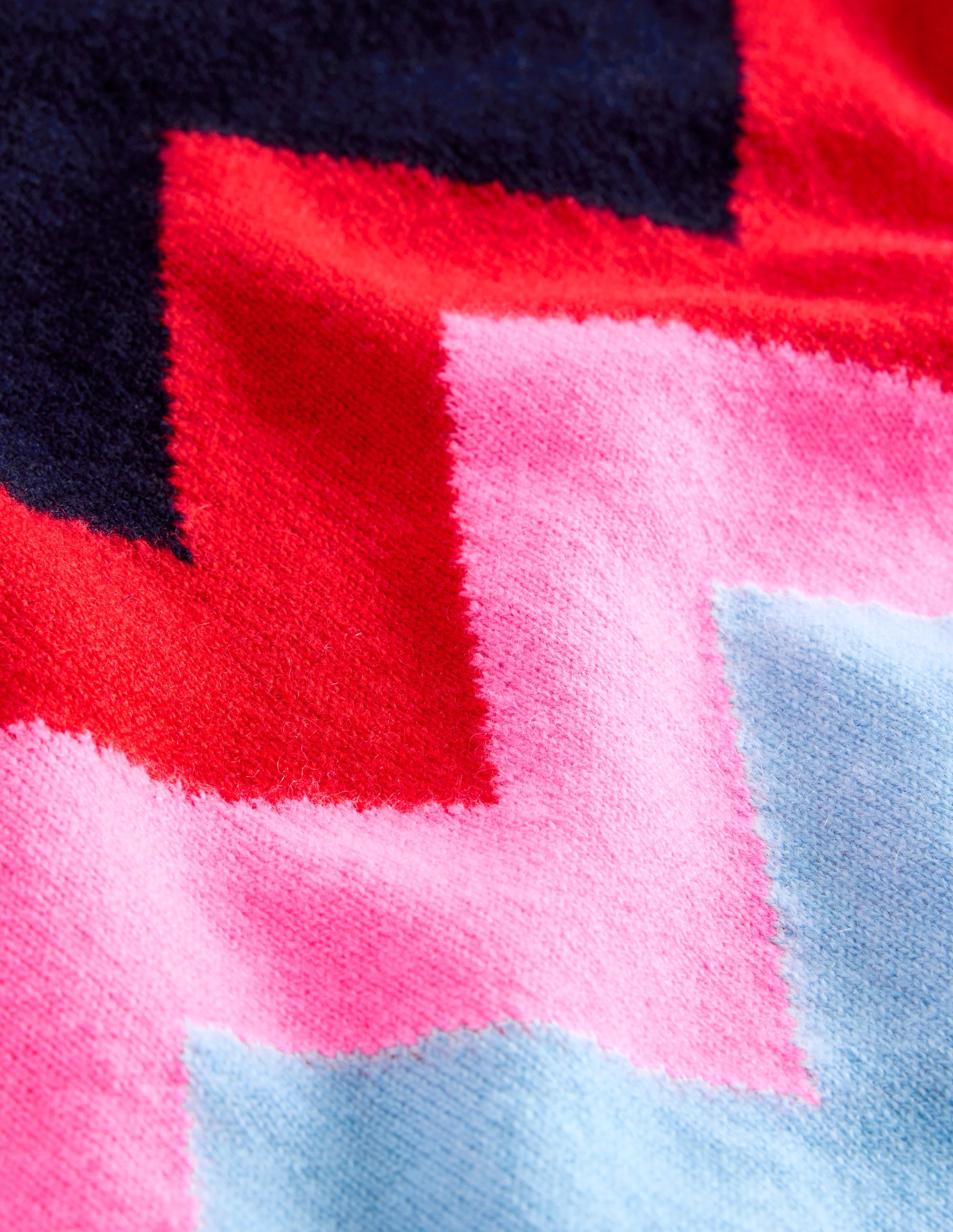 Pull Lydia en cachemire-Bleu marine, zigzag - Image 11