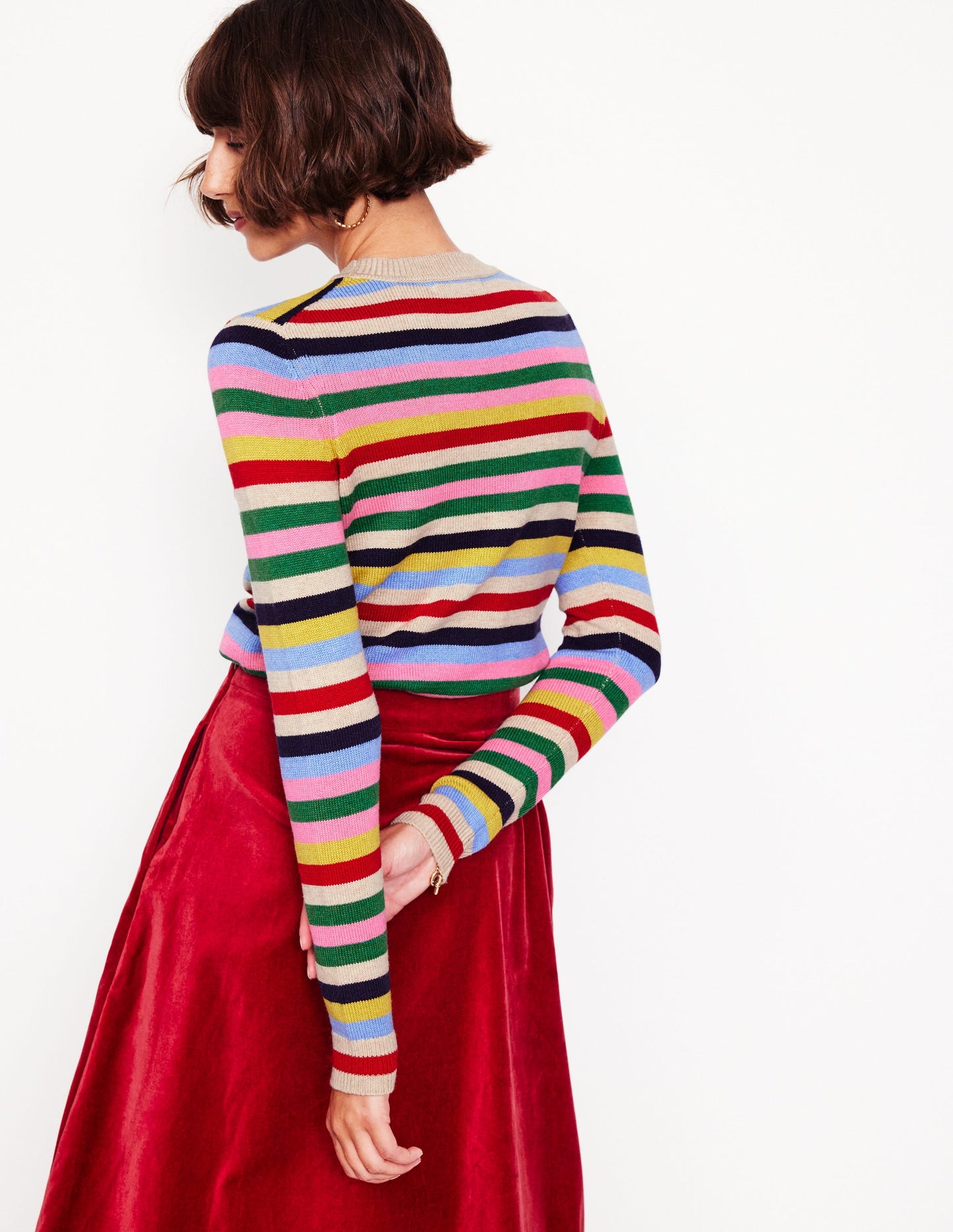 Pullover mit Blumenstickerei-Bunt, Regenbogen