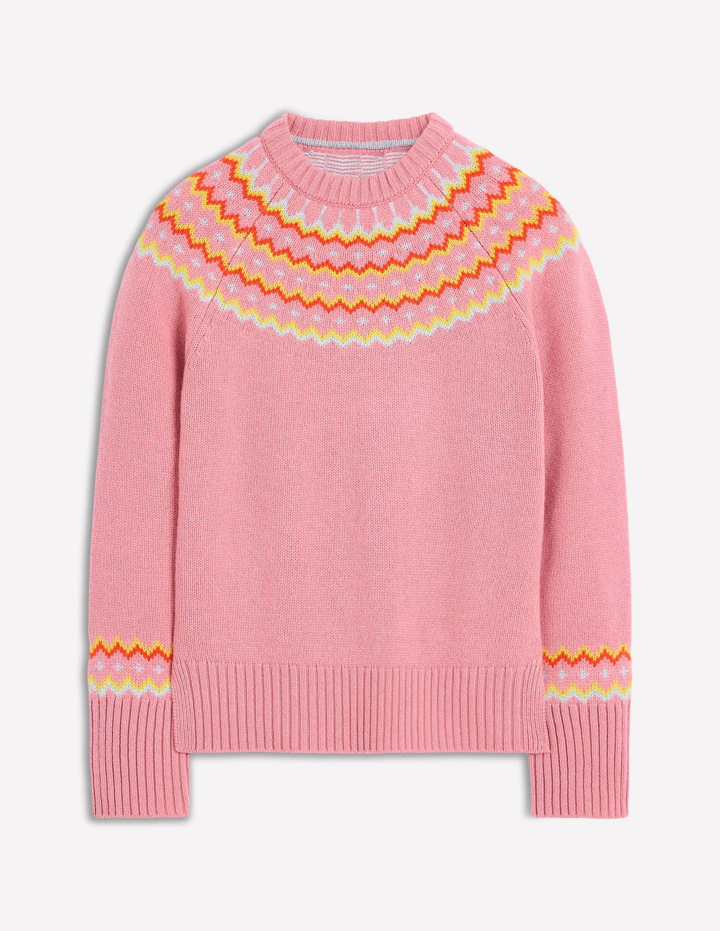 Fair-Isle-Pullover aus Kaschmir-Formica-Rosa