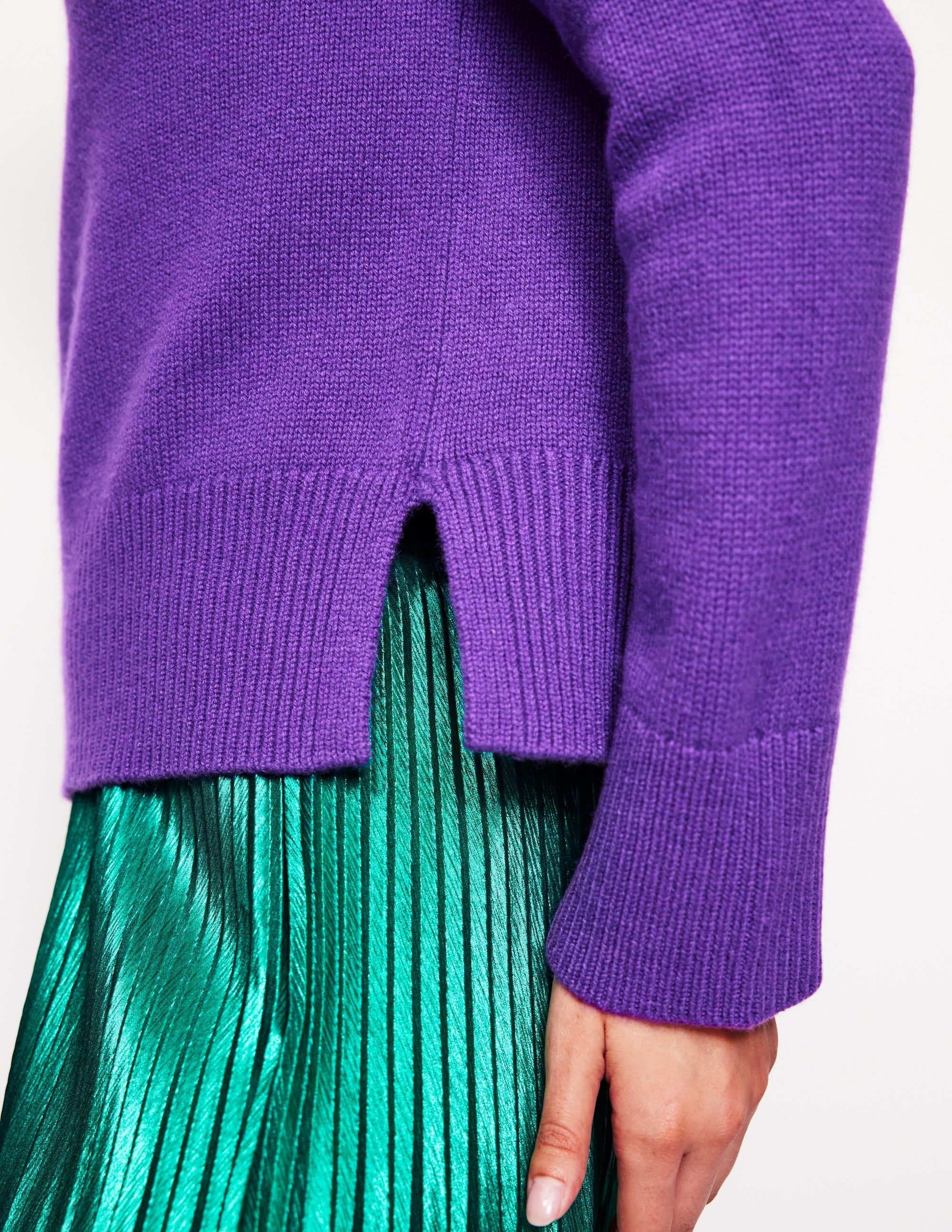 Pull manches larges en cachemire-Violet Améthyste - Image 4