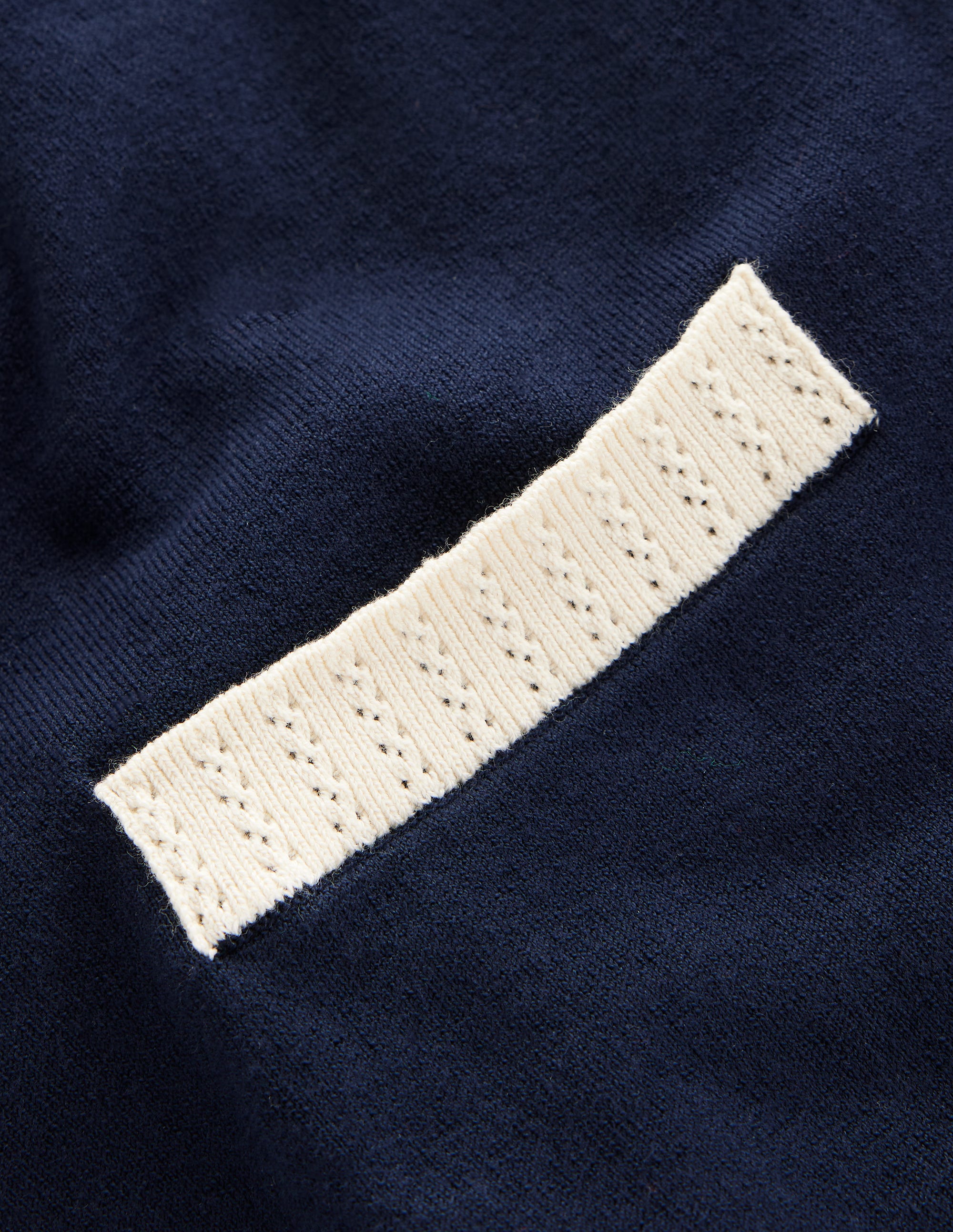 Emilia Cotton V-Neck Cardigan-Navy - Image 6