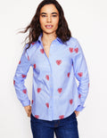 Sienna Baumwollhemd-Oxford-Blau, Herzen