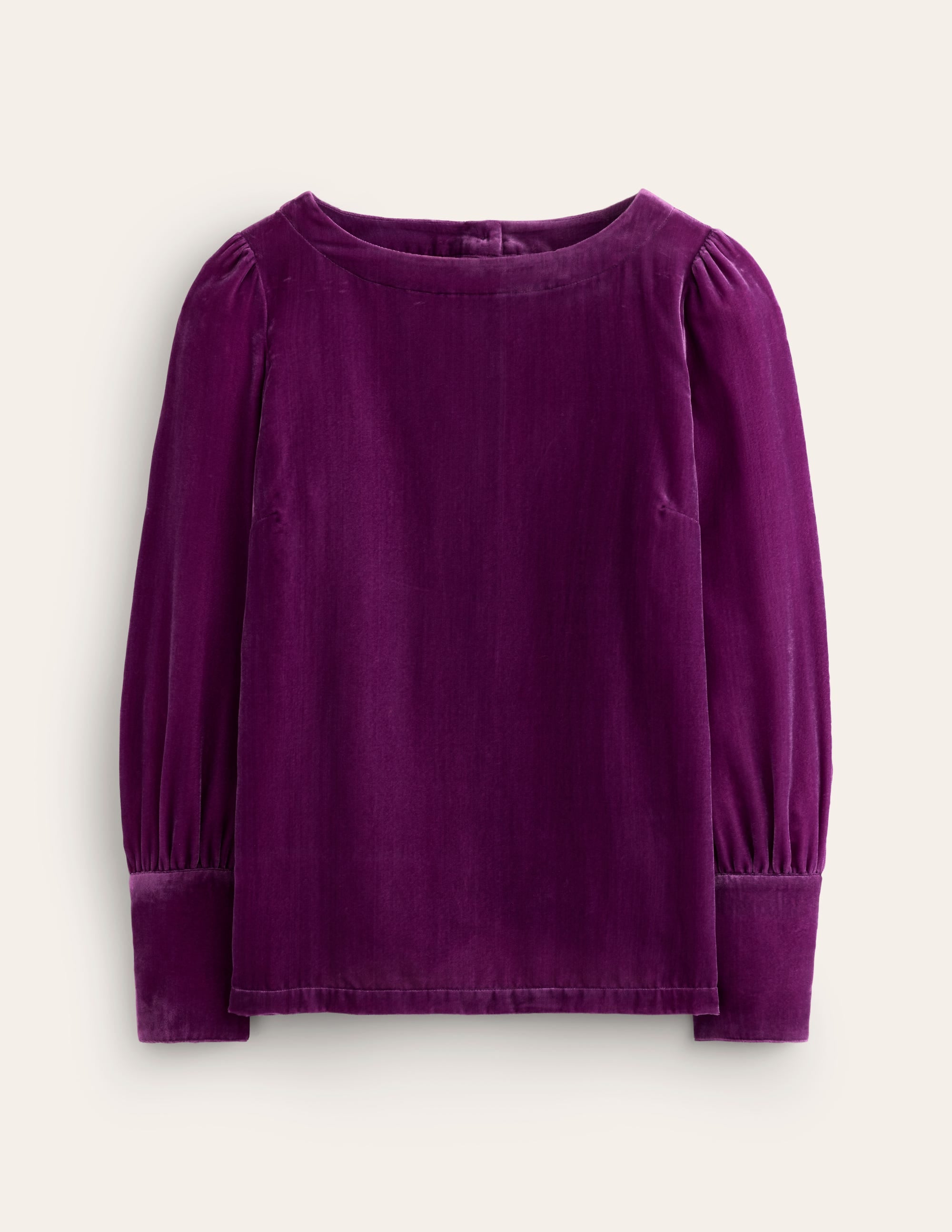 Geknöpftes Oberteil aus Samt-Amethystviolett - Image 7