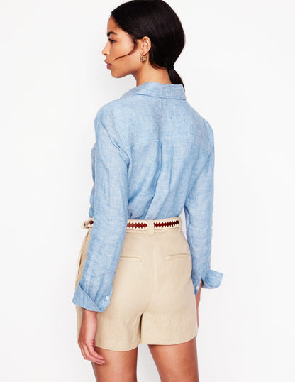 Sienna Leinenhemd-Chambray