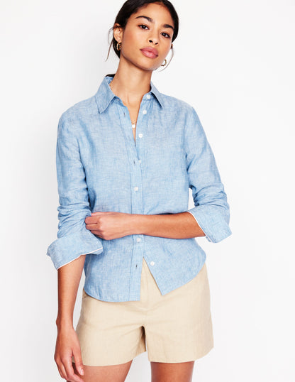 Sienna Leinenhemd-Chambray