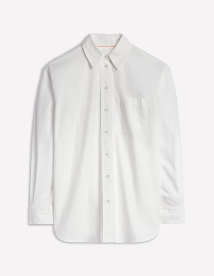 Chemise décontractée Sadie en coton-Blanc Oxford