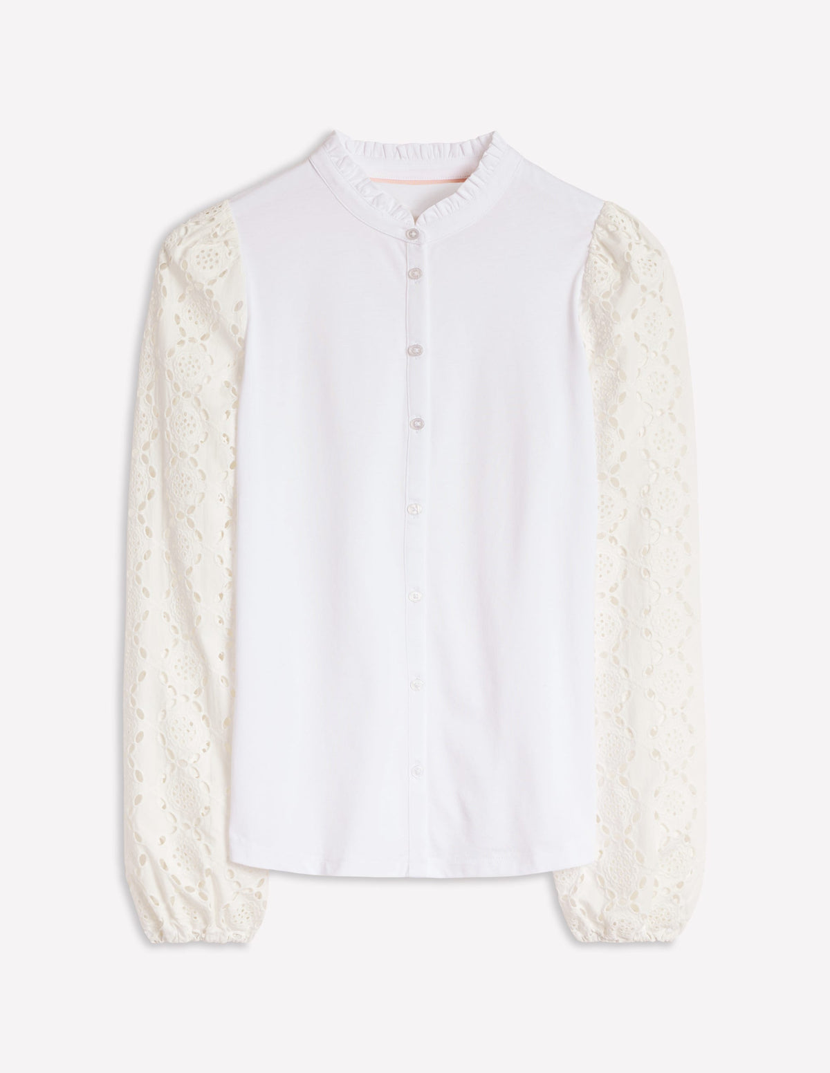 Eden Bluse mit Lochstickerei-Weiß - Image 5