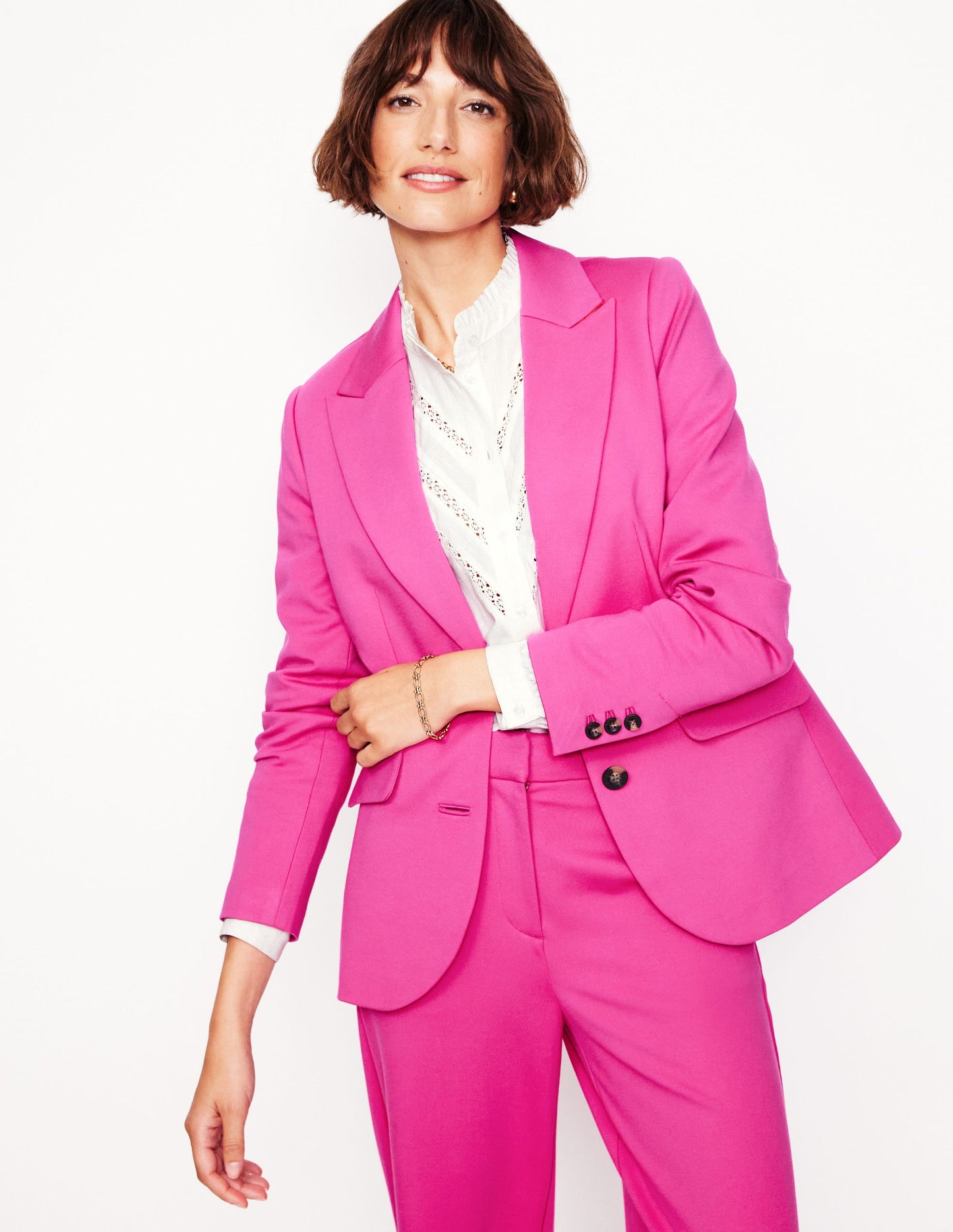 Marylebone Ponte-Blazer-Rosa Pfingstrose