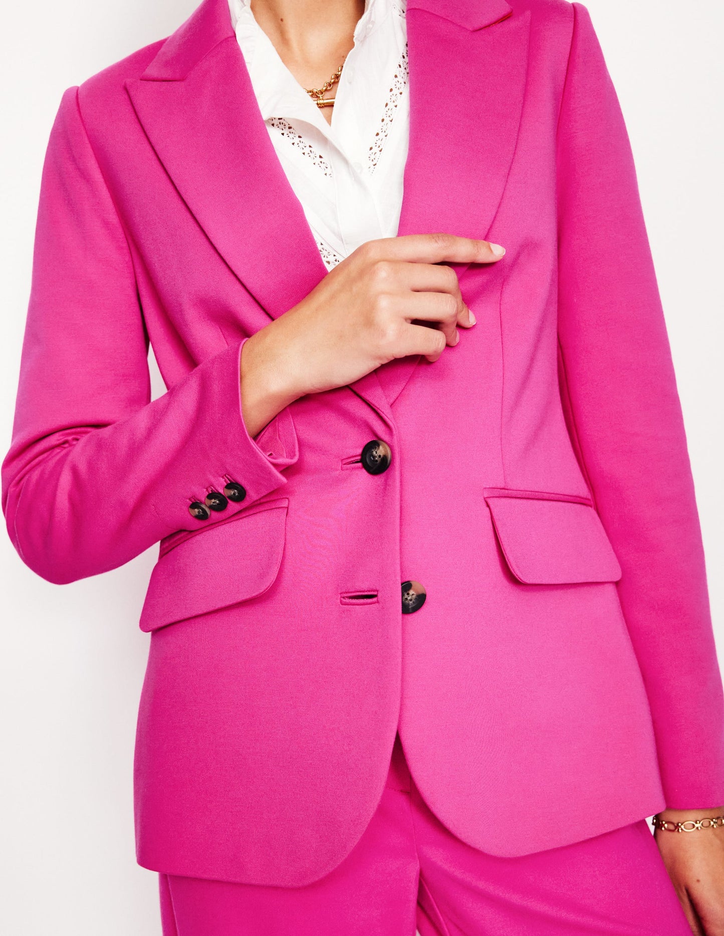 Marylebone Ponte-Blazer-Rosa Pfingstrose