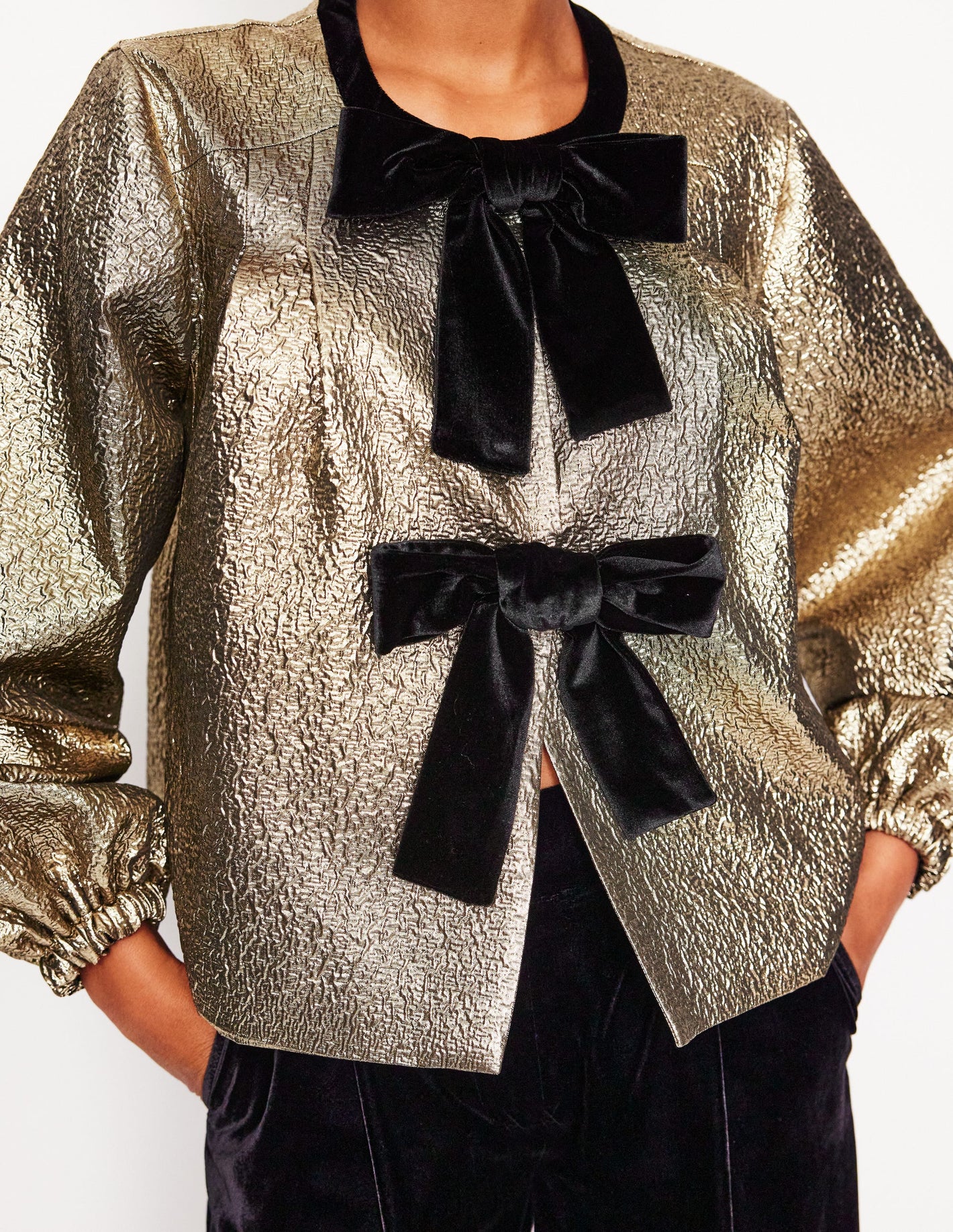 Lurex-Partyjacke-Gold