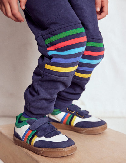 Jogginghose mit verstärktem Knie-Aristocratic Blue/ Ivory Stripe-5