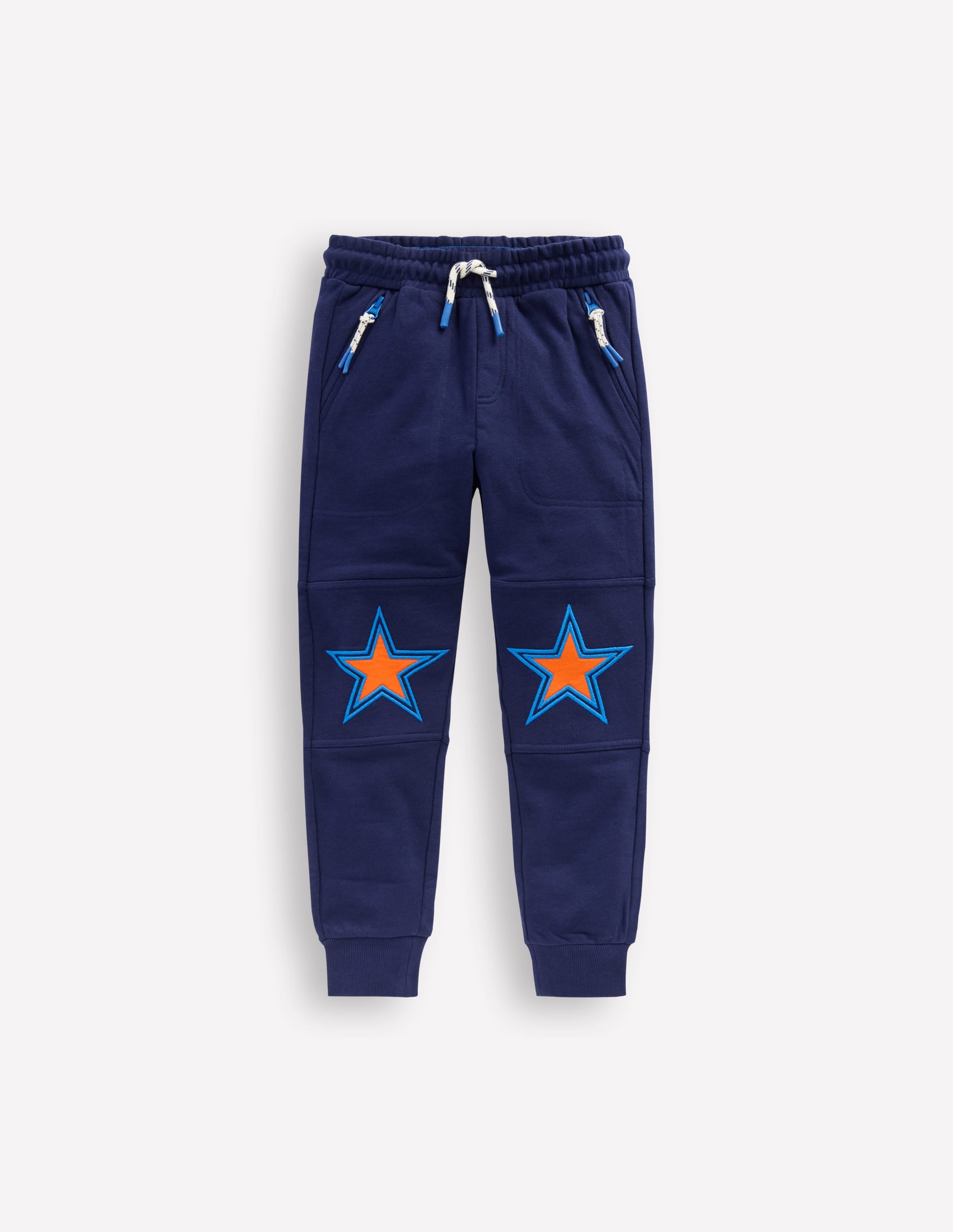 Jogginghose mit verstärktem Knie-Marineblau Sterne am Knie - Image 1
