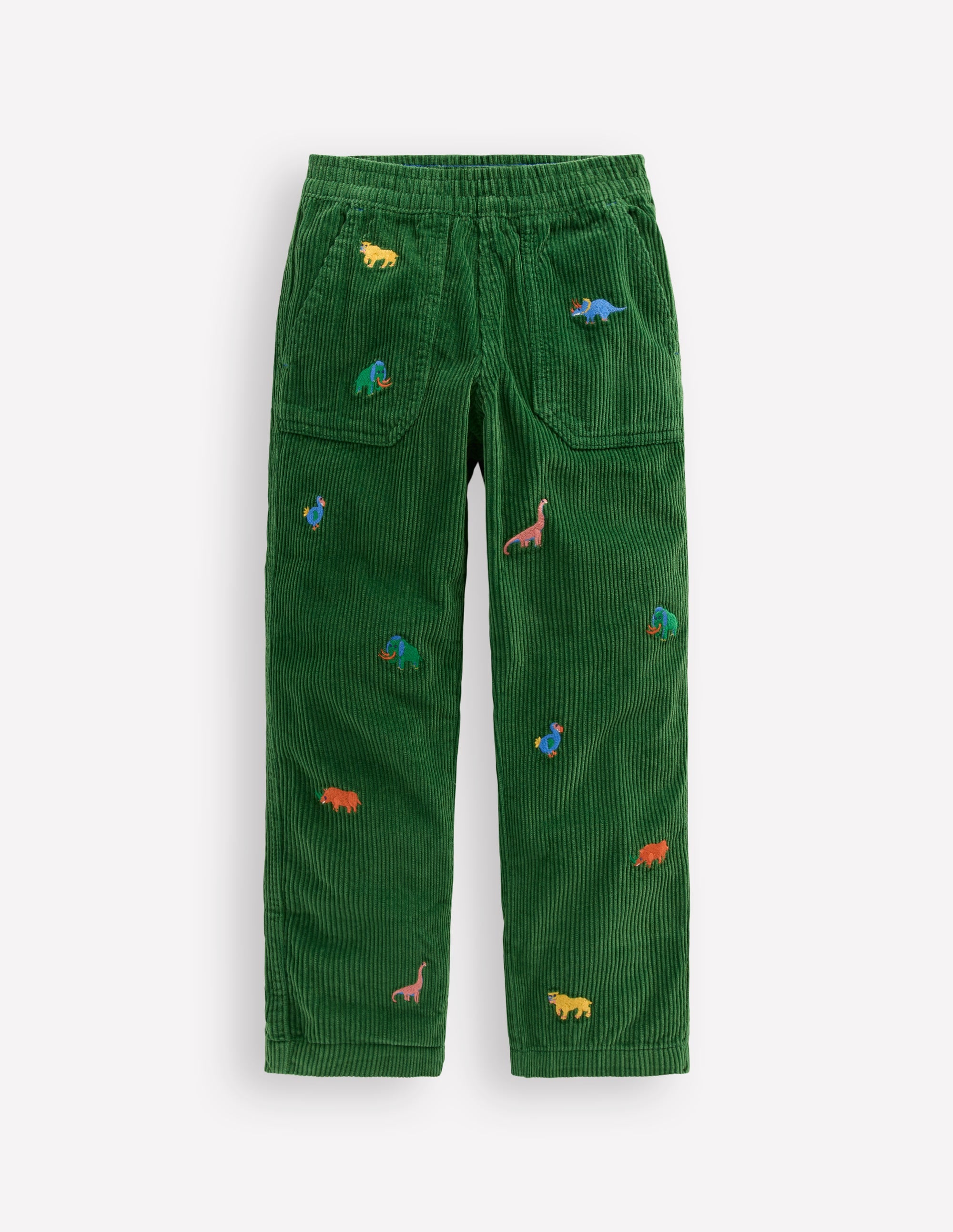 Cordhose zum Hineinschlüpfen-Prähistorische Tiere Stickerei - Image 1