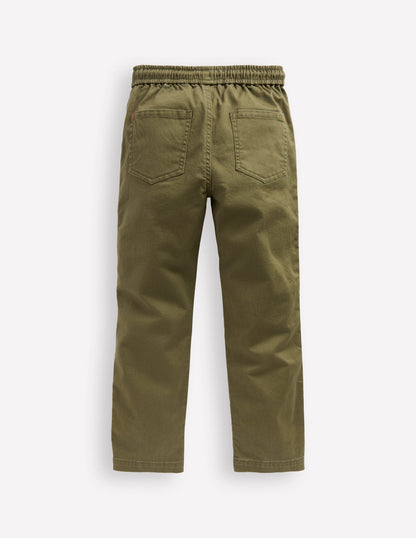 Schmal geschnittene Hose zum Hineinschlüpfen-Waldgrün-2