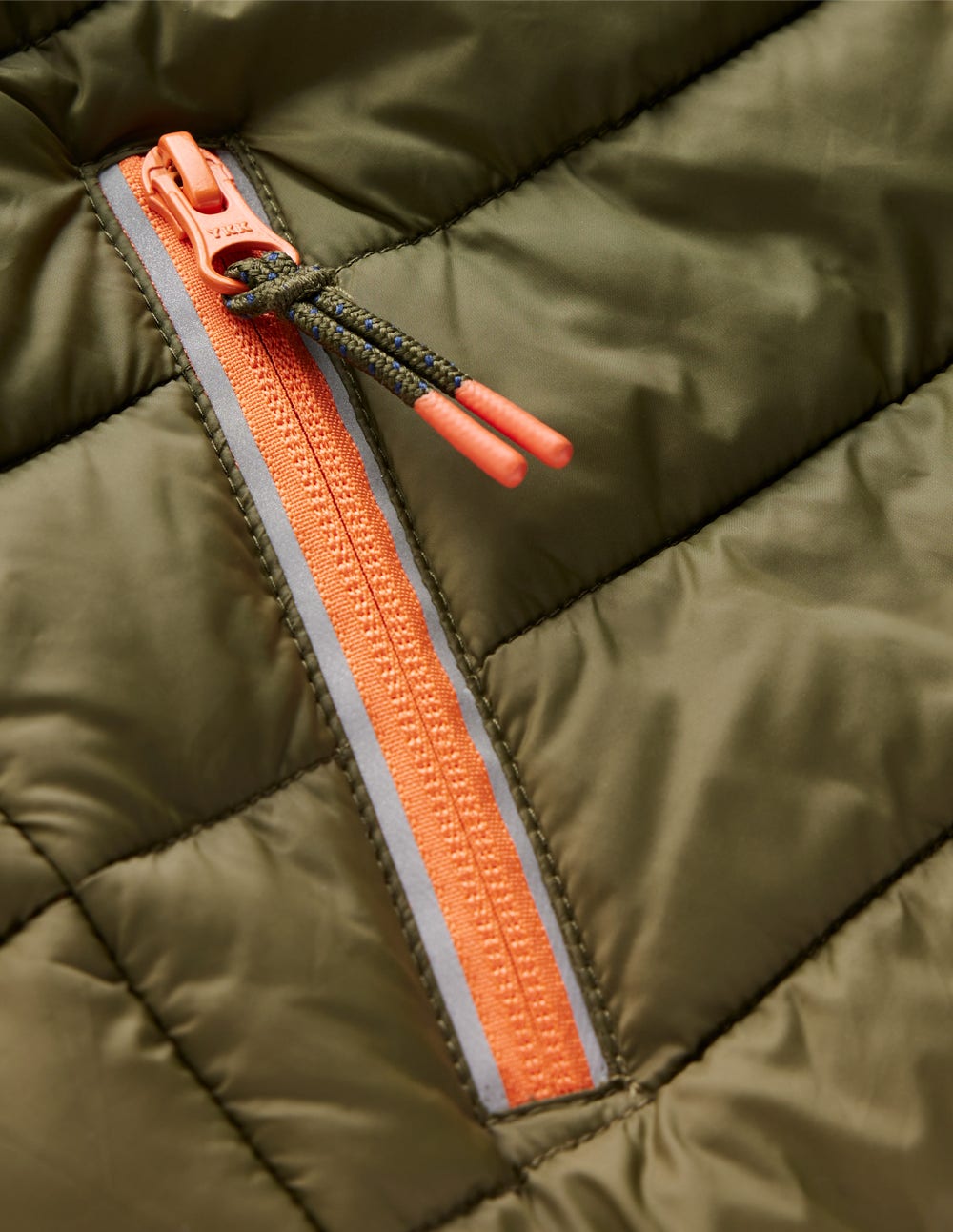 Bequem verstaubare, wattierte Jacke-Waldgrün-3