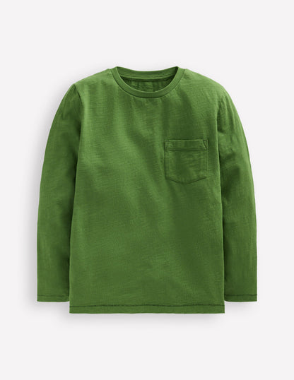 Langärmliges T-Shirt für den Alltag-Brokkoligrün-3