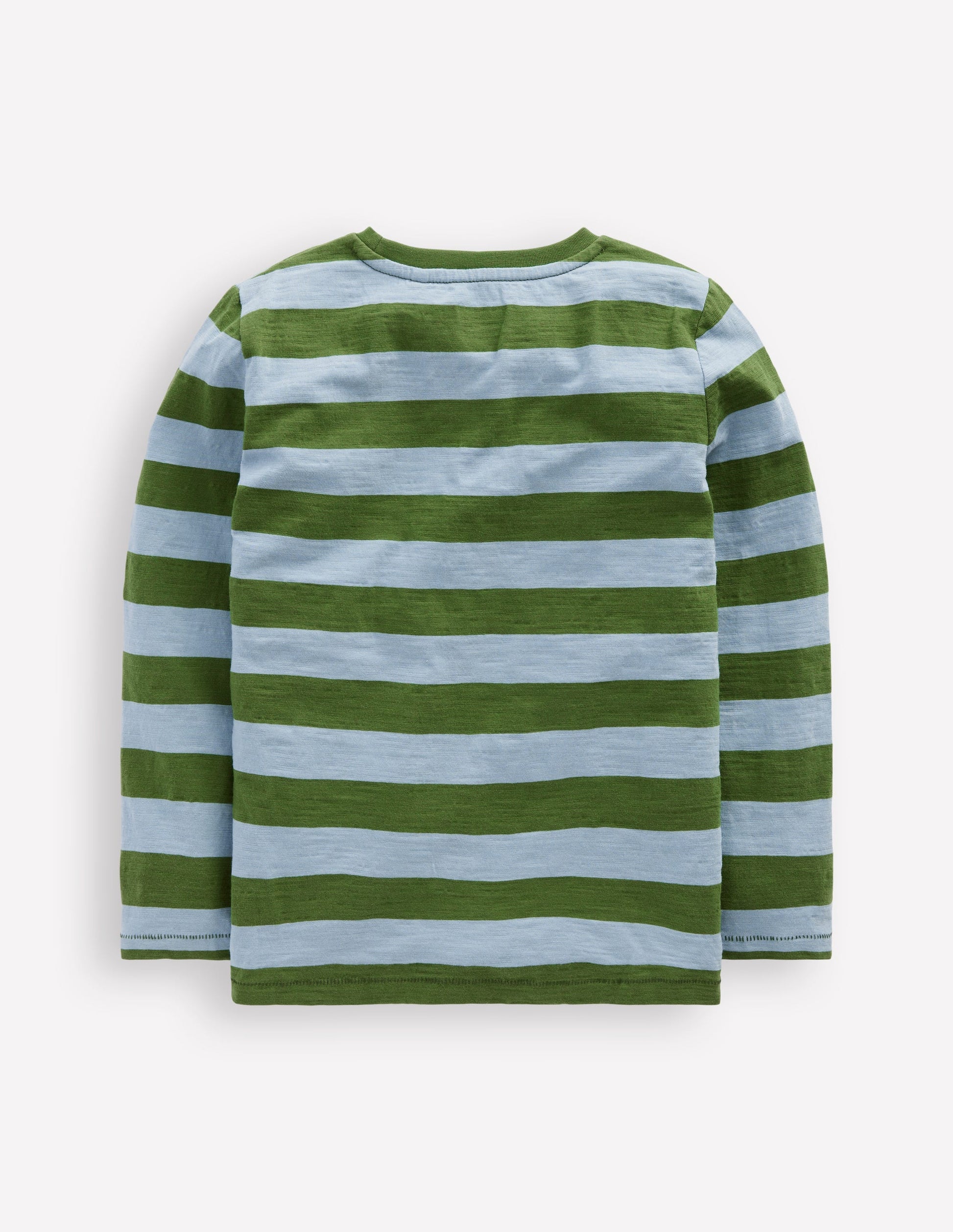Langärmliges T-Shirt für den Alltag-Gletscherblau/Brokkoligrün-2