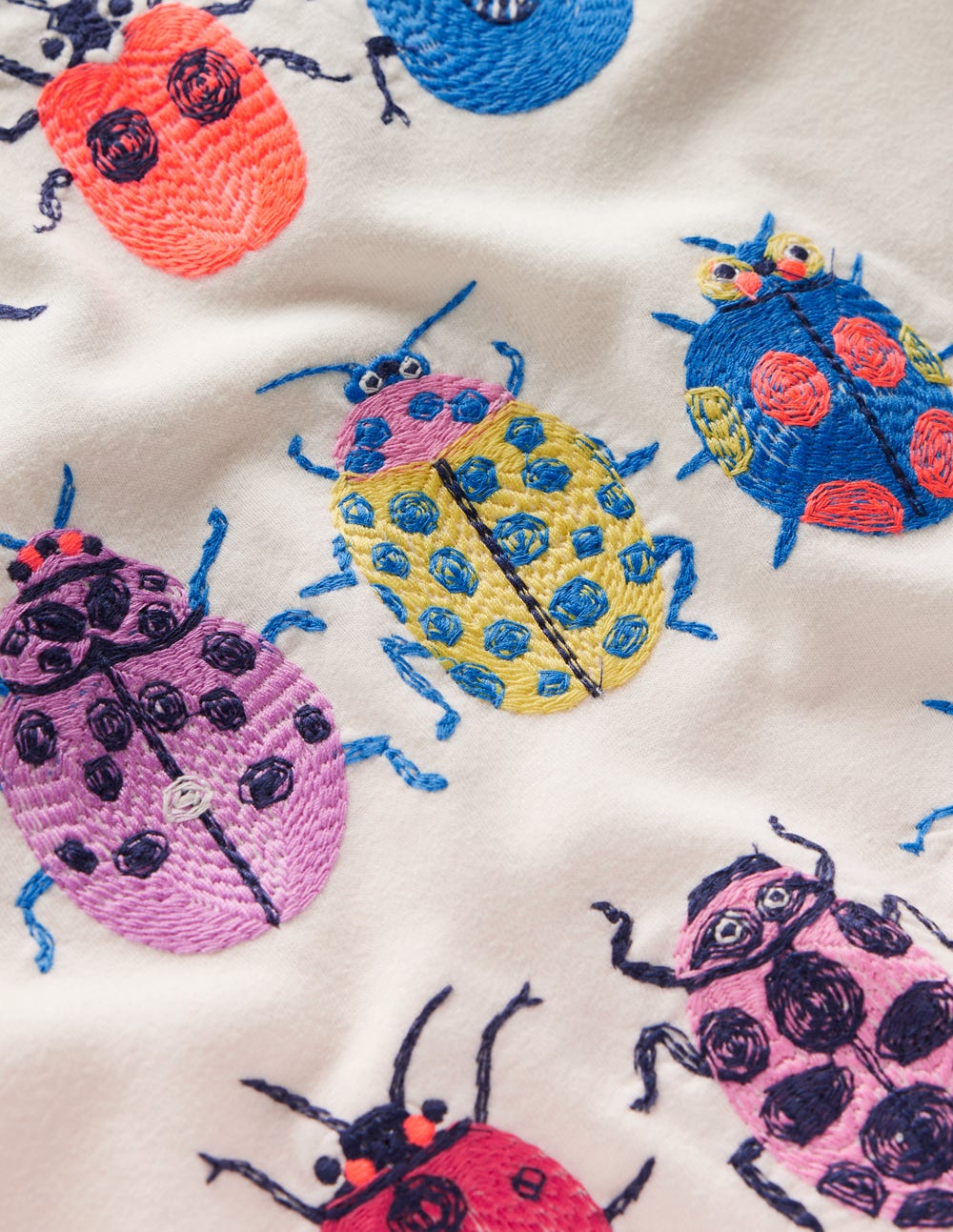 T-shirt à super surpiqûres-Coccinelles ivoire doux - Image 3