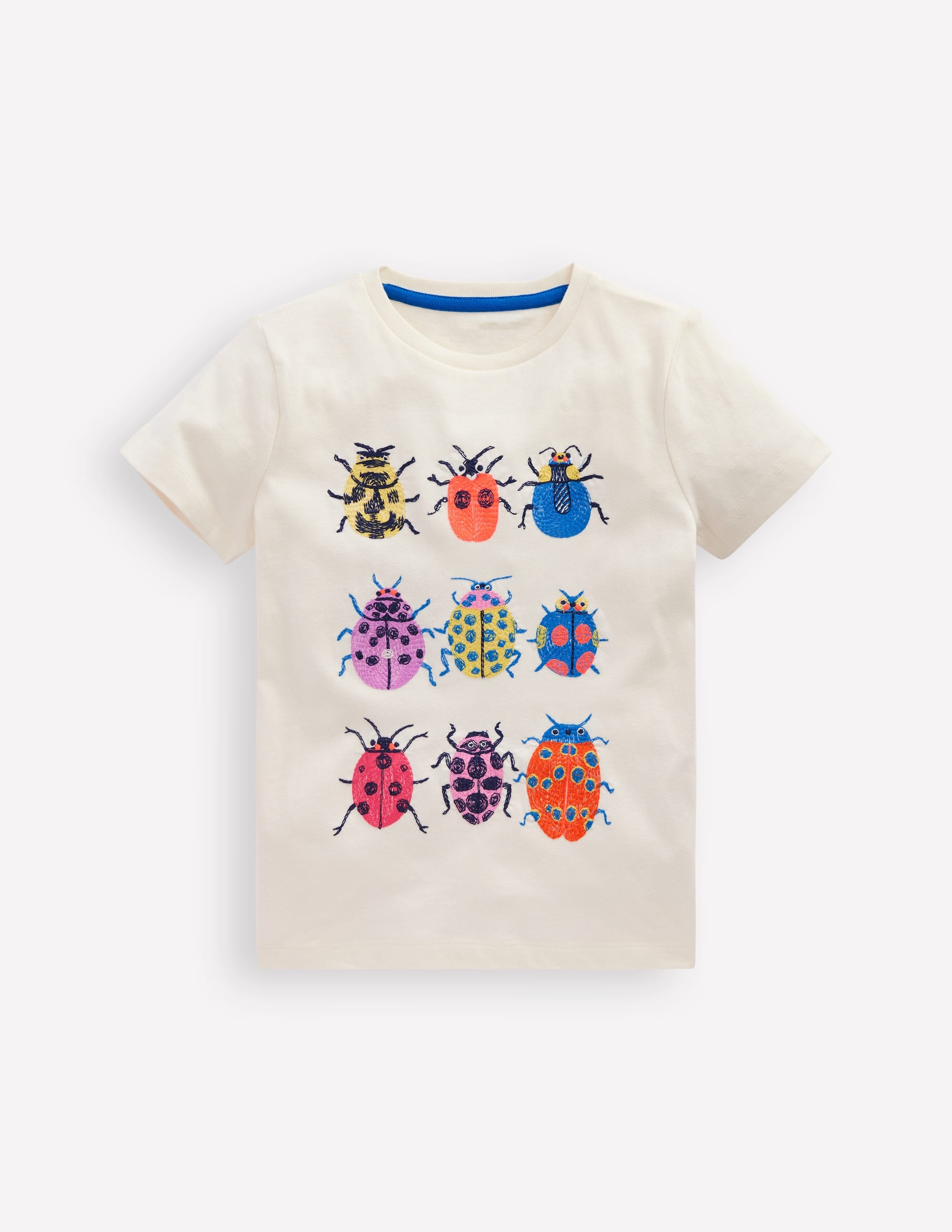 T-shirt à super surpiqûres-Coccinelles ivoire doux - Image 1