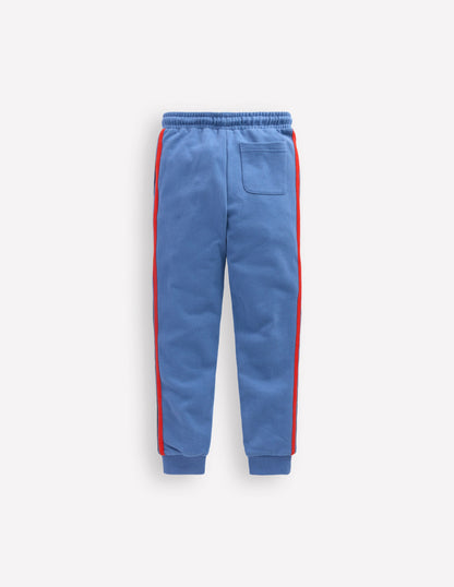 Jogginghose mit Streifen in Regenbogenfarben-Flussblau-5