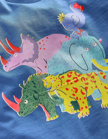 Riso T-Shirt-Delftblau Ausgestorbene Tiere-3