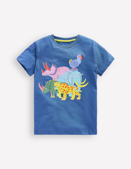 Riso T-Shirt-Delftblau Ausgestorbene Tiere