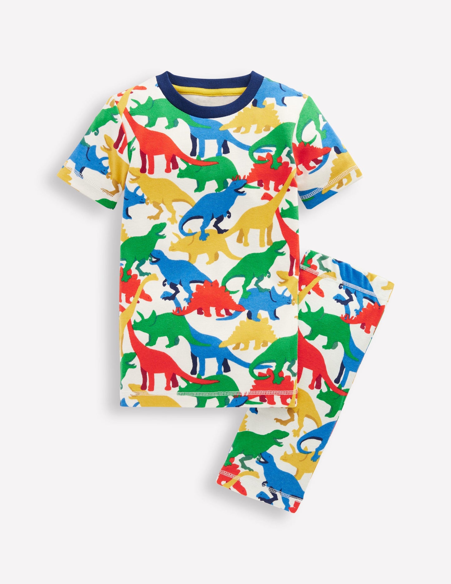Kuscheliger, kurzer Schlafanzug-Bunt Dinos