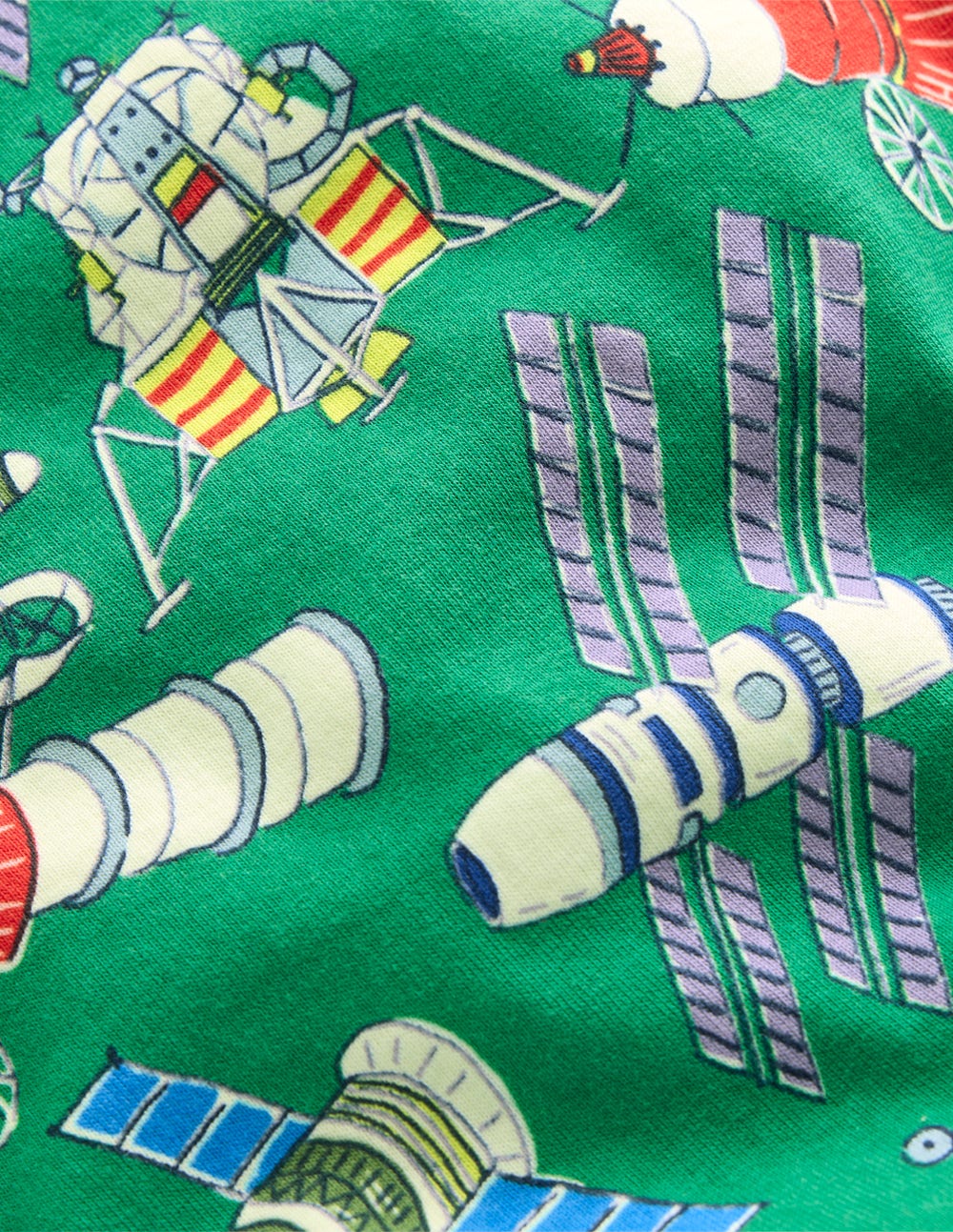 Pyjama court douillet phosphorescent-Satellites vert - Image 3