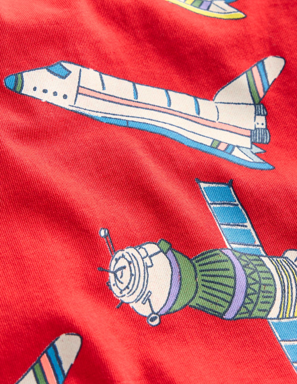 Im Dunkeln leuchtendes T-Shirt-Mohnblumenrot Satellit - Image 3