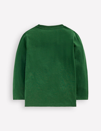 Langarmshirt mit Superstitch-Design-Schattiges Grün Drache-2