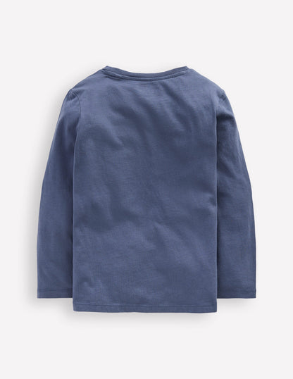 Langarmshirt aus Bouclé-Roboterblau Halloween-2