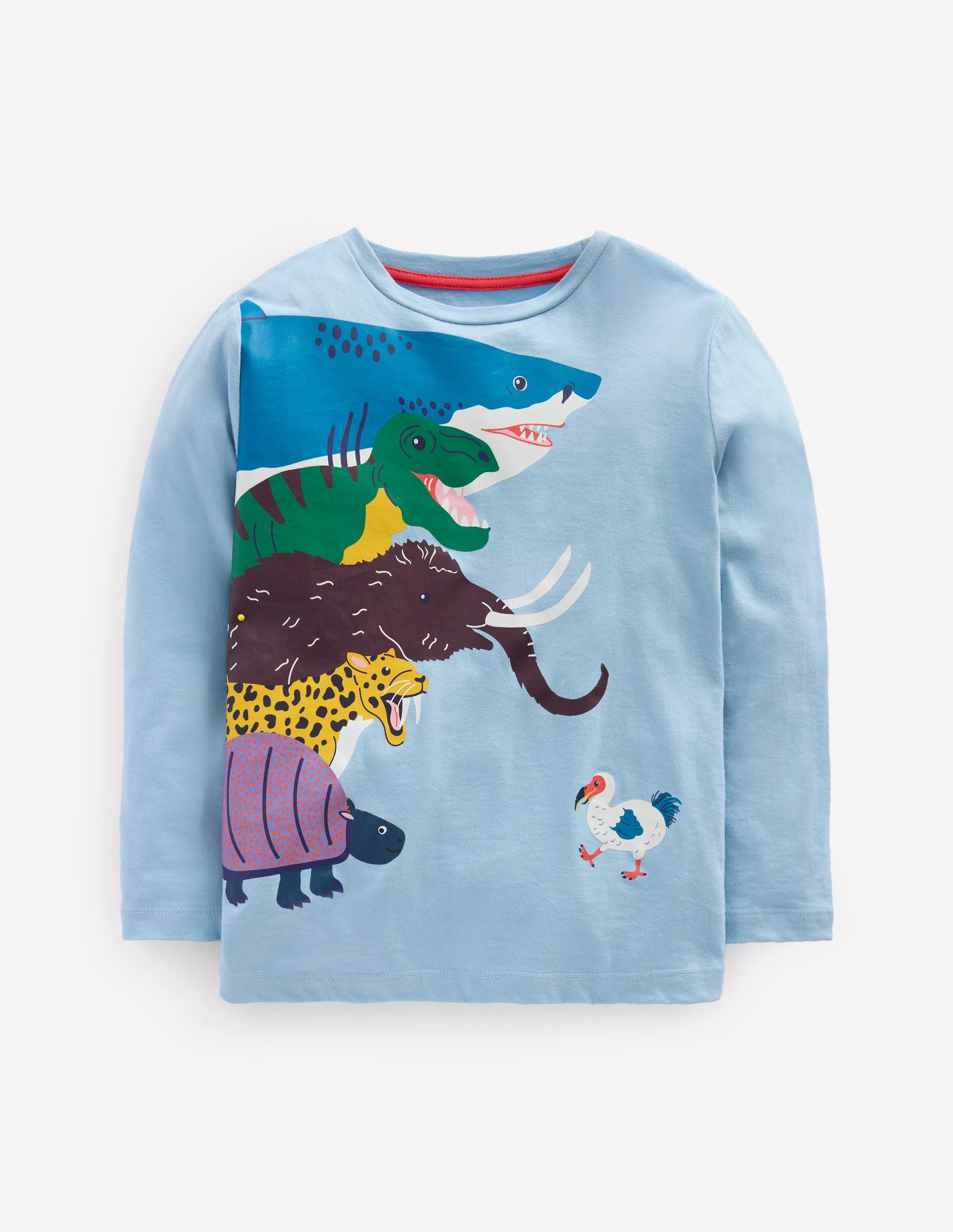Langarmshirt mit Druck-Gletscherblau Prähistorisch - Image 1