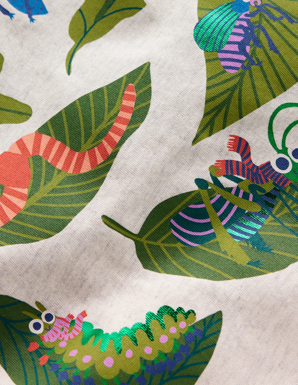 Langarmshirt mit Druck-Haferbeige Krabbeltiere - Image 3