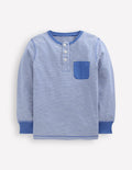 Henley-T-Shirt für den Alltag-Blauhäher Streifen