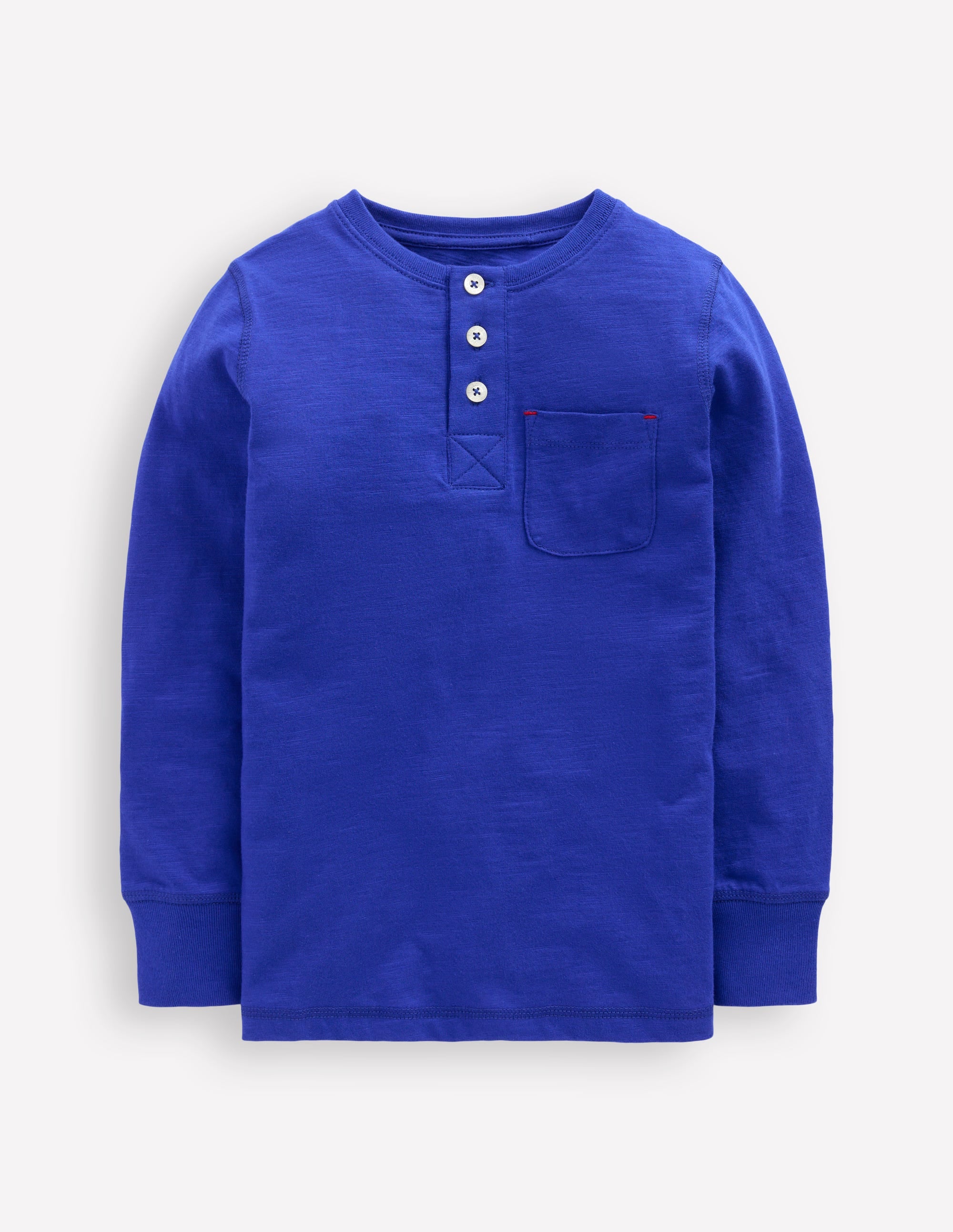 Everyday Henley T-shirt-Bright Blue - Image 1
