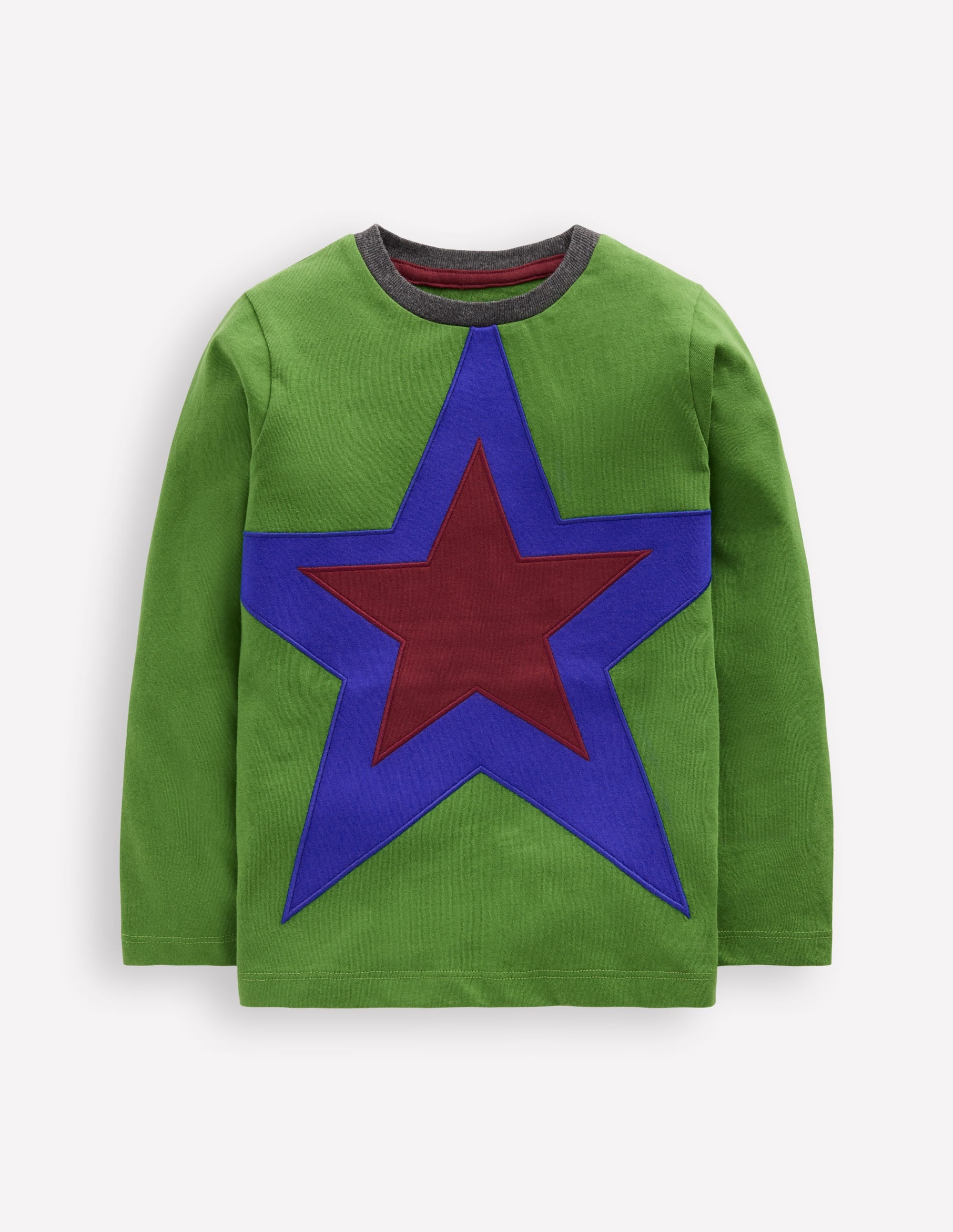 T-shirt à appliqué étoile-Étoile vert brocoli - Image 4