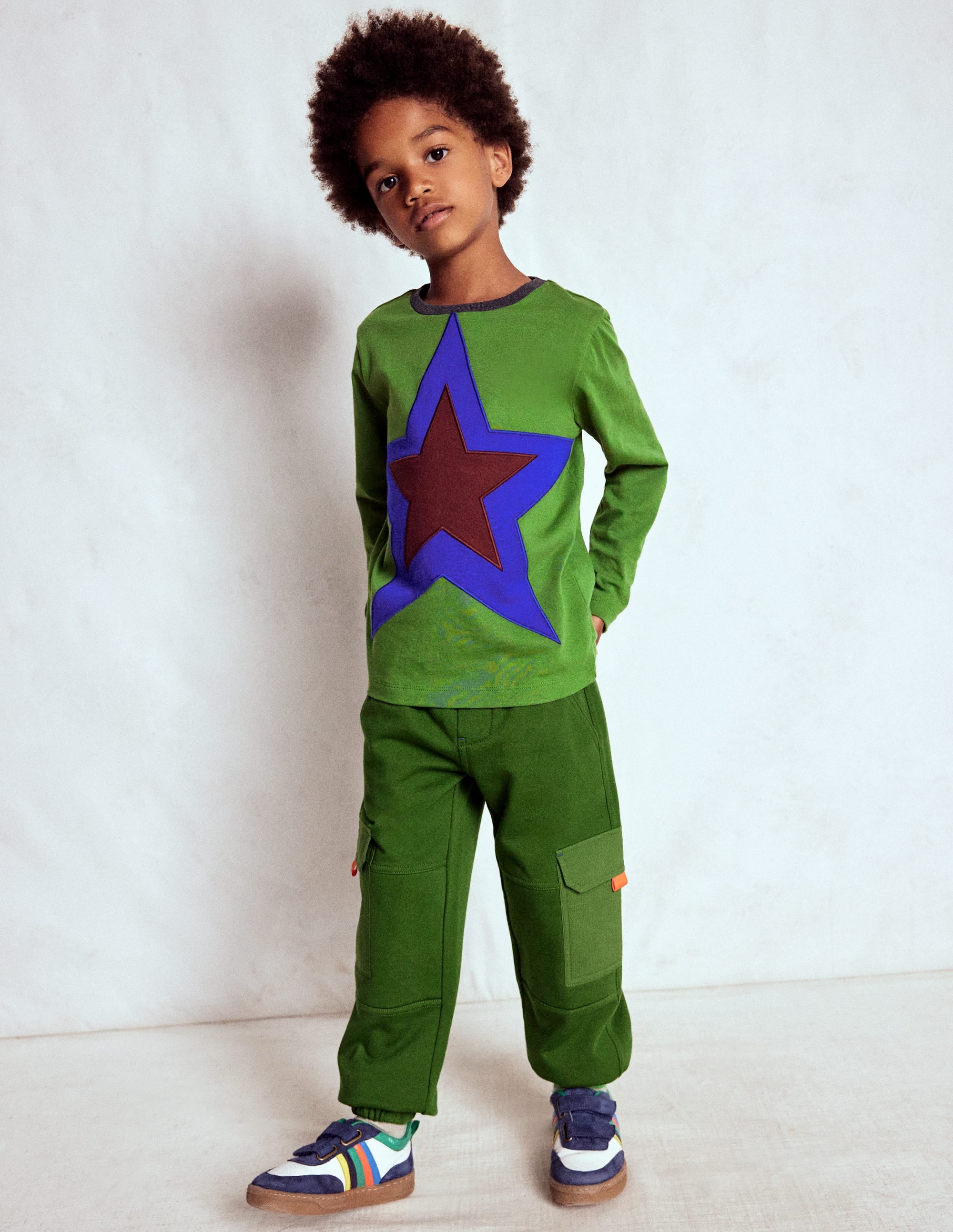 T-shirt à appliqué étoile-Étoile vert brocoli - Image 2