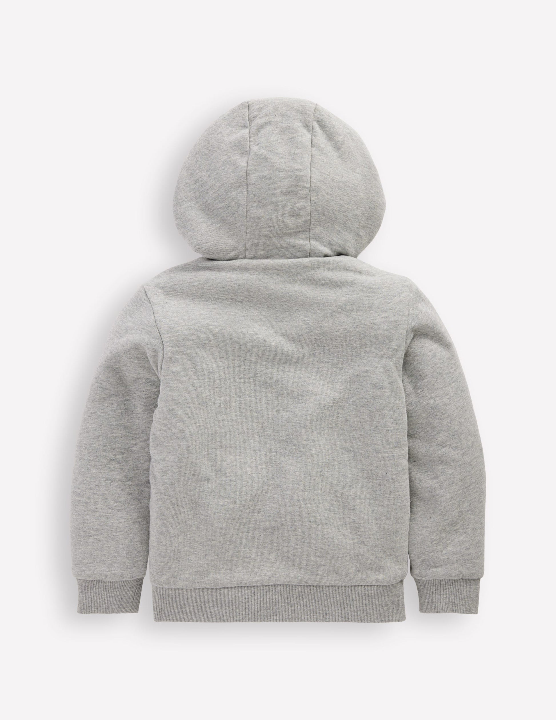 Sweat à capuche réversible en borg-Gris chiné-5