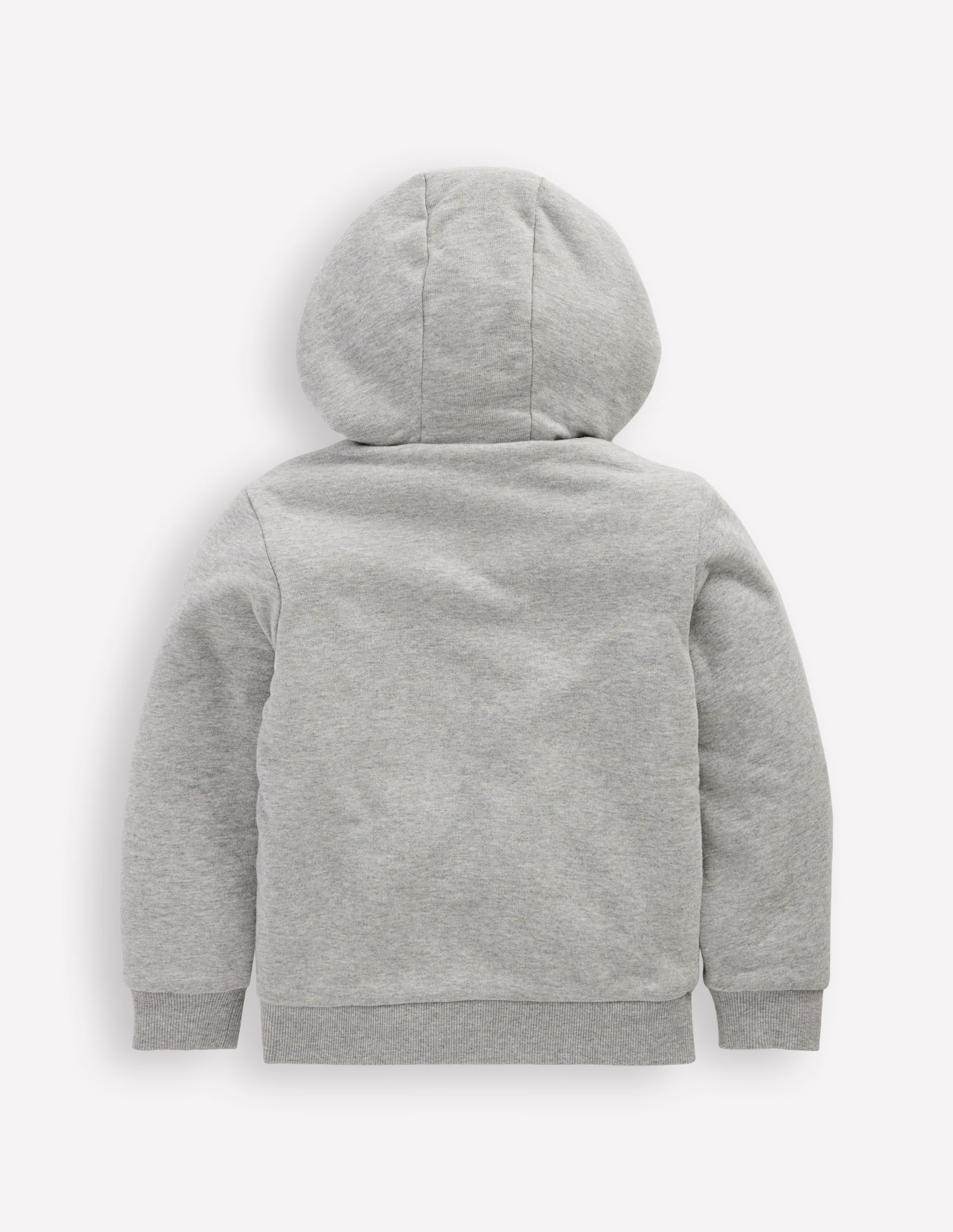 Wendbarer Teddy-Kapuzenpullover-Grau Meliert - Image 5