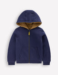 Wendbarer Teddy-Kapuzenpullover-Schuluniform-Marineblau
