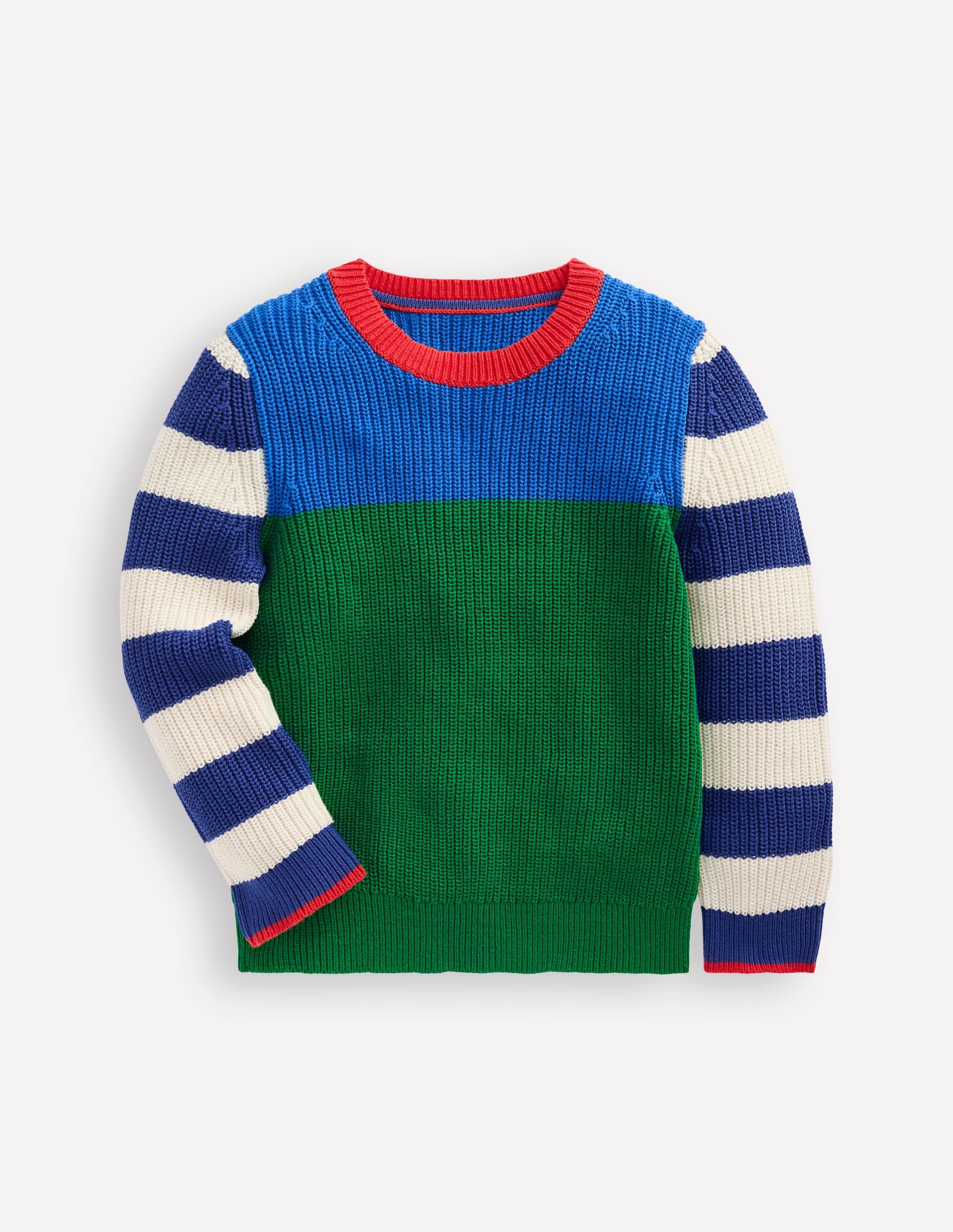 Pull pour tous les jours en coton-Bleu martin-pêcheur/émeraude profond - Image 1