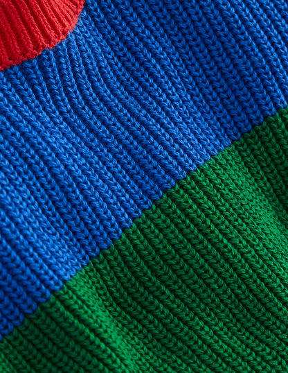 Baumwollpullover für den Alltag-Eisvogelblau Sattes Smaragdgrün-4