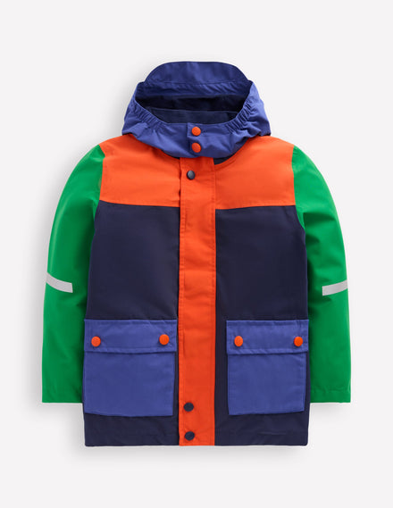 Wasserdichte Fischerjacke-Blockfarben