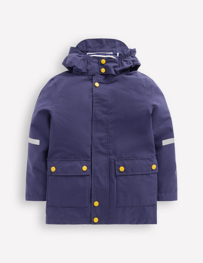 Wasserdichte Fischerjacke-Schuluniform-Marineblau-1